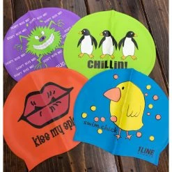 1 Line Grabbag Printed Silicone Swim Caps
