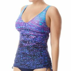 TYR Arctic V-Neck Women's Tankini: Purple Swimwear 13 TYR Arctic V-Neck Women's Tankini: Purple Swimwear