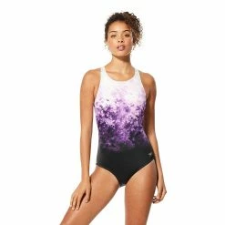 Speedo Printed High Neck One Piece Swimwear