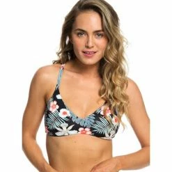 Swimwear Roxy Beach Classics Reversable Fixed Triangle Bikini Top