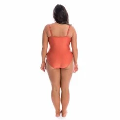 Swimwear Capriosca Rust Criss Cross One Piece