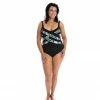 Capriosca Ink & Water Criss Cross One Piece Swimwear 1 Capriosca Ink & Water Criss Cross One Piece Swimwear