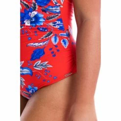 Capriosca Cherry Blossom Frill Sleeve One Piece Swimwear