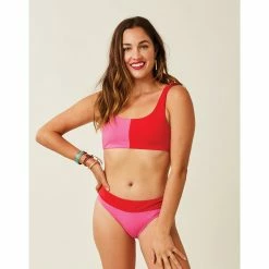 Carve Stinson Bottom: Fuchsia Swimwear