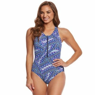 Dolfin Swimwear Dolifin Aquashape Kaleido Zip Front One Piece 3 Dolfin Swimwear Dolifin Aquashape Kaleido Zip Front One Piece