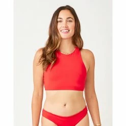 Carve Sanitas Reversible Top: Orchard/Hot Red Swimwear