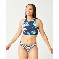 Carve Sanitas Reversible Bottom: Stargazer/Navy Stripe Swimwear