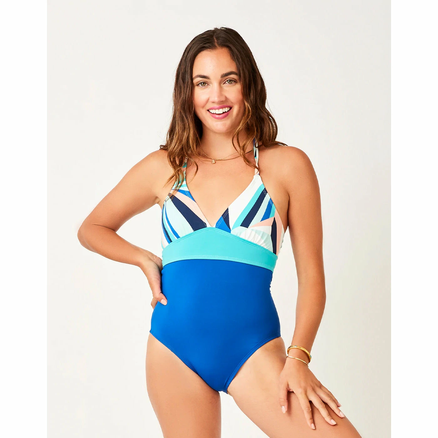 Carve Dahlia One Piece: Kaleidoscope W. Royal Blue Swimwear 3 Carve Dahlia One Piece: Kaleidoscope W. Royal Blue Swimwear