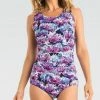 Dolfin Aquashape Lotus Print Conservative Lap Suit Swimwear