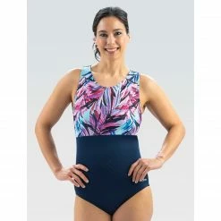 Dolfin Aquashape Wysteria High Neck Clasp Back One Piece Swimsuit Aquatic Fitness
