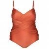 Swimwear Capriosca Rust Criss Cross One Piece