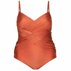 Swimwear Capriosca Rust Criss Cross One Piece