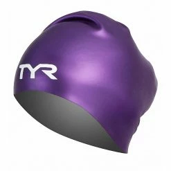 Swim Caps TYR Long Hair Wrinkle Free Silicone Cap