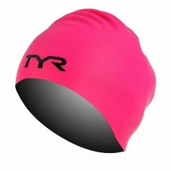 Swim Caps TYR Long Hair Wrinkle Free Silicone Cap
