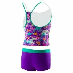 Speedo Girls Jungle Floral Boyshort Tankini Set