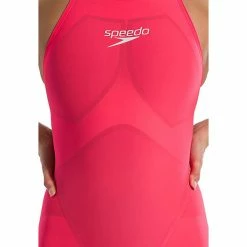 Speedo LZR Pure Valor Kneeskin Open Back- Red/Black Swimwear