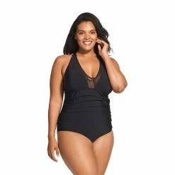 Speedo Mesh V-Neck One Piece