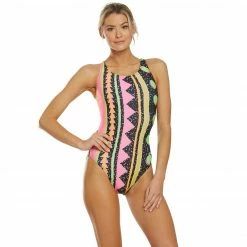 Swimwear Dolfin Classics Women's Heat Wave Print One Piece Swimsuit 10 Swimwear Dolfin Classics Women's Heat Wave Print One Piece Swimsuit