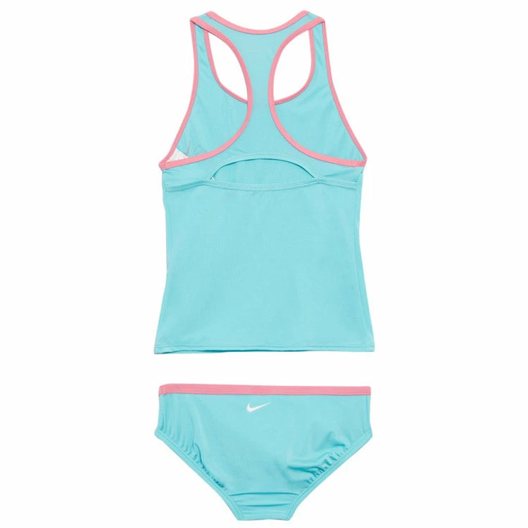 Nike Girls Solid Racerback Tankini Set 4 Nike Girls Solid Racerback Tankini Set