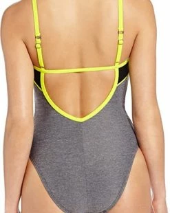 Speedo Heathered Clip Back One Piece Swimwear