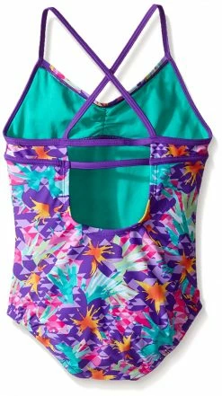 Speedo Girls' Jungle Floral One-Piece