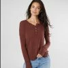 Billabong Any Day Knit Henley LS Top