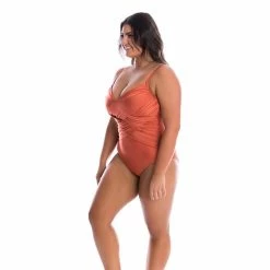 Swimwear Capriosca Rust Criss Cross One Piece