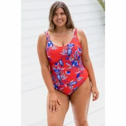 Swimwear Capriosca Cherry Blossom Scoop One Piece