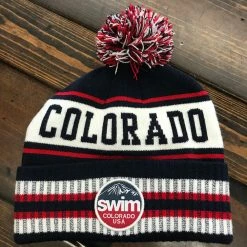 MI Sports Swim Colorado Pom Pom Beanie