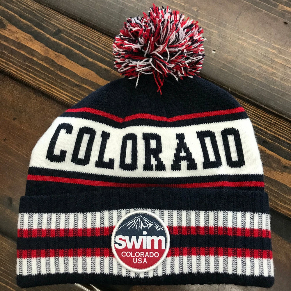 MI Sports Swim Colorado Pom Pom Beanie 3 MI Sports Swim Colorado Pom Pom Beanie