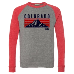MI Sports Swim Colorado Mountain Logo Crewneck Sweatshirt