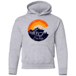 MI Sports Hoodies & Sweatshirts Swim Colorado Mountain C Retro Cotton Hoody