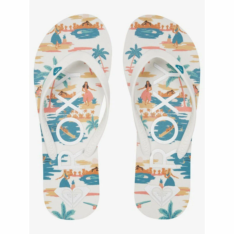 Roxy Girl Tahiti Flip Flops Girls 4 Roxy Girl Tahiti Flip Flops Girls