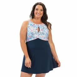 Aquatic Fitness Dolfin Aquashape Almafi Knot Front Swim Dress