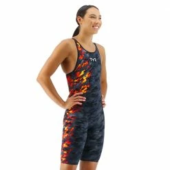 TYR Venzo Camo Fire Open Back Swimwear