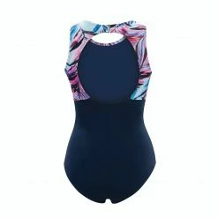 Dolfin Aquashape Wysteria High Neck Clasp Back One Piece Swimsuit Aquatic Fitness