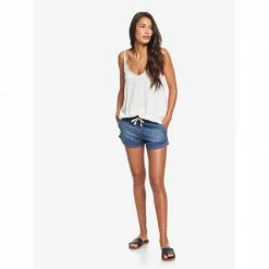 Roxy Go To The Beach Elasticized Denim Shorts Swimwear 11 Roxy Go To The Beach Elasticized Denim Shorts Swimwear