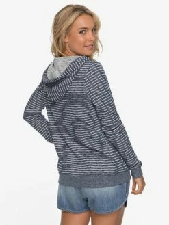Roxy Trippin Stripe Zip-Up Hoodie Tops