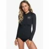 Roxy Essentials Long Sleeve Hooded Zip Rashguard
