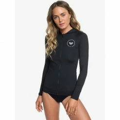 Roxy Essentials Long Sleeve Hooded Zip Rashguard