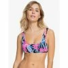 Roxy Tropical Oasis Smocked Bralette Bikini Top Missy Swimwear 1 Roxy Tropical Oasis Smocked Bralette Bikini Top Missy Swimwear