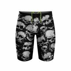 Q Swimwear White Skull Jammer