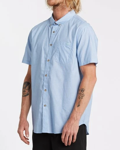 Billabong All Day Short Sleeve Shirt-Light Blue 4 Billabong All Day Short Sleeve Shirt-Light Blue