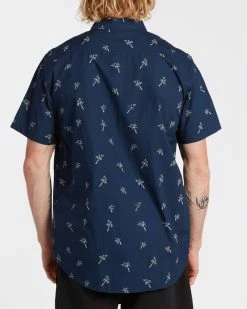 Vissla Billabong Sundays Mini Short Sleeve Shirt Navy Clothing