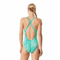 Speedo Electric Palm Volt Back One Piece