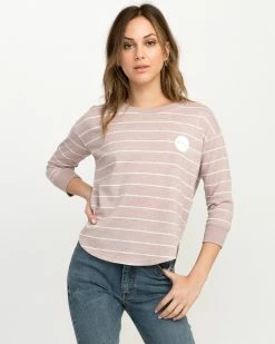 Tops RVCA Motors Striped Pullover Crewneck