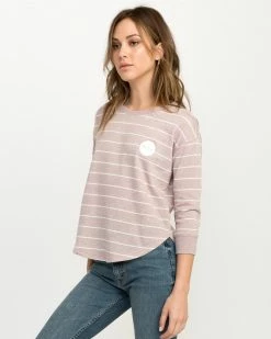 Tops RVCA Motors Striped Pullover Crewneck