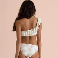 Billabong Sincerely Jules Dos Palmas Ruffle Bikini Top Missy Swimwear